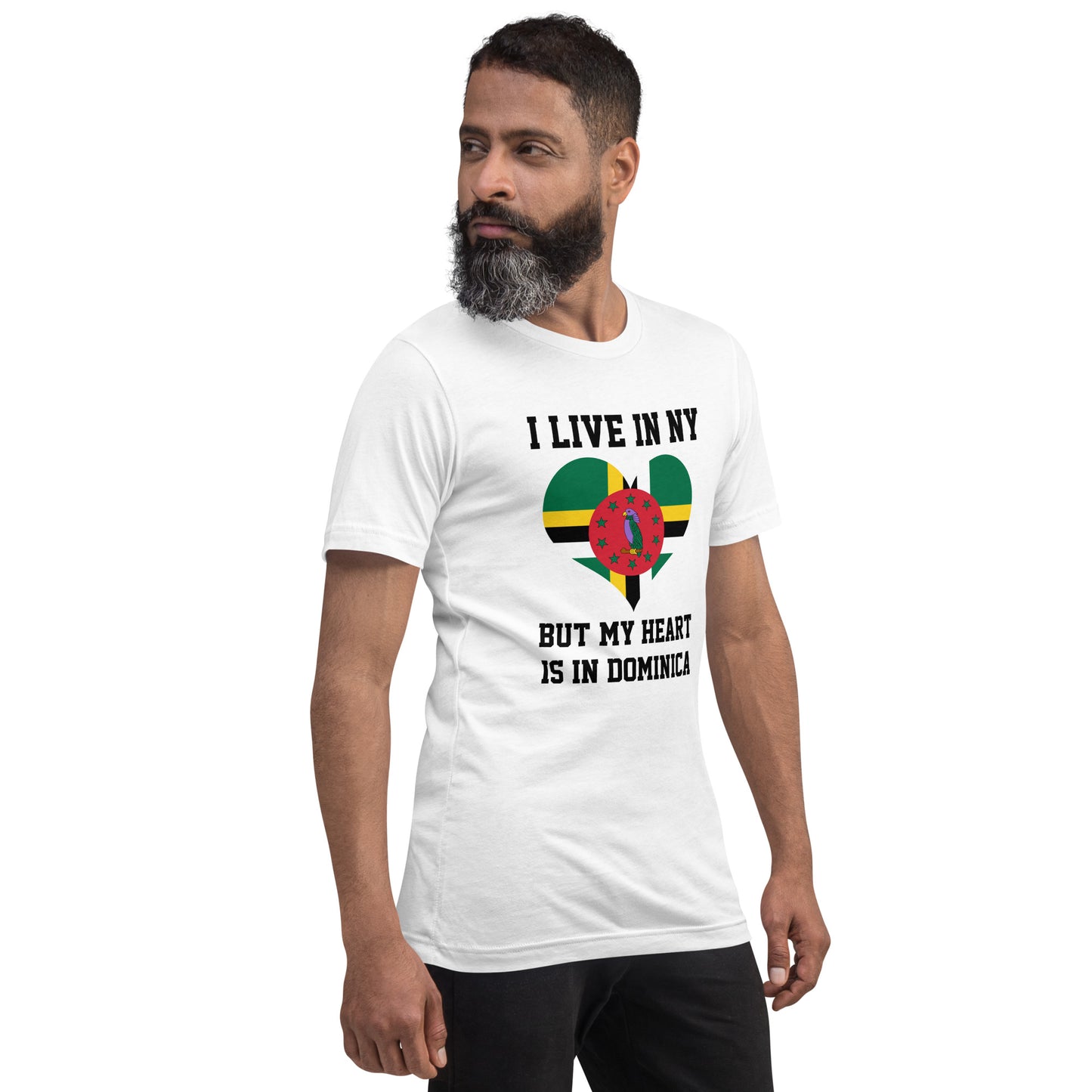 Dominica Heart in NY Unisex t-shirt