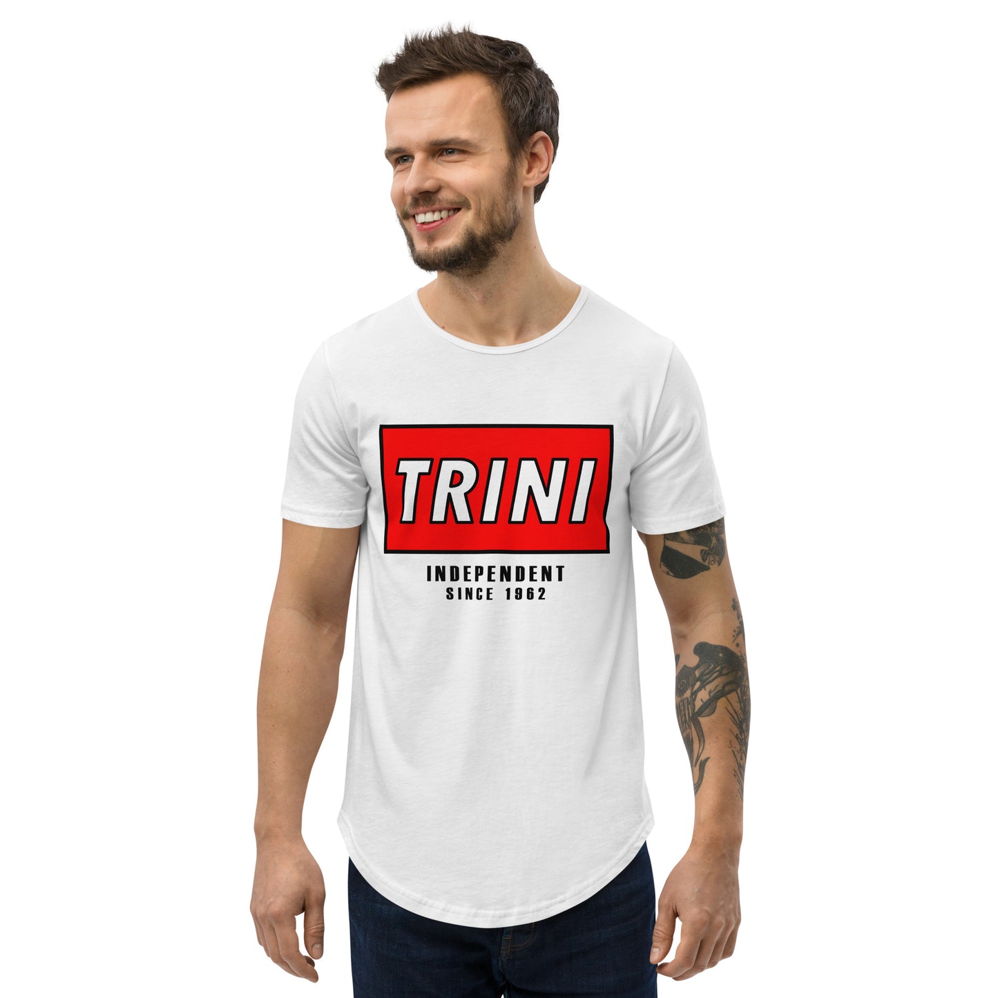 Trini Men's Curved Hem T-Shirt