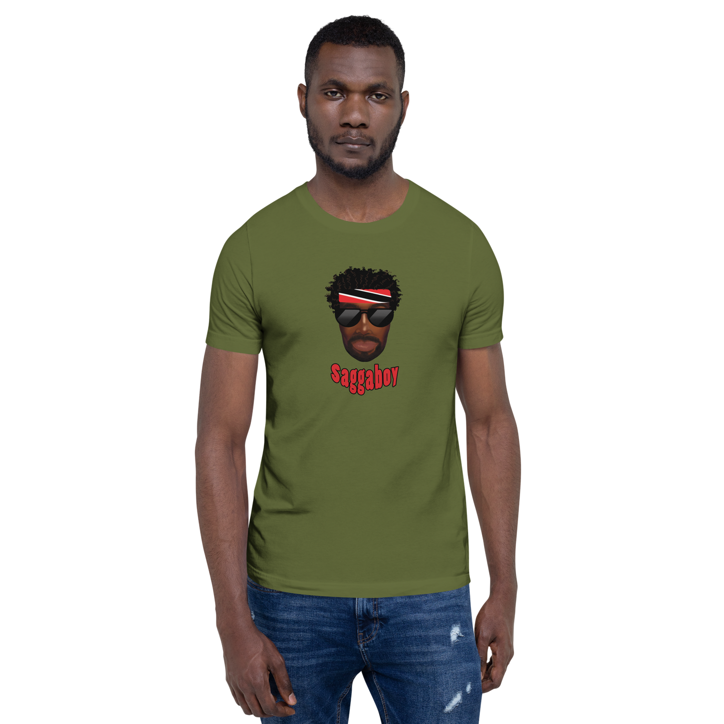Trini Man Curly Hair Unisex t-shirt