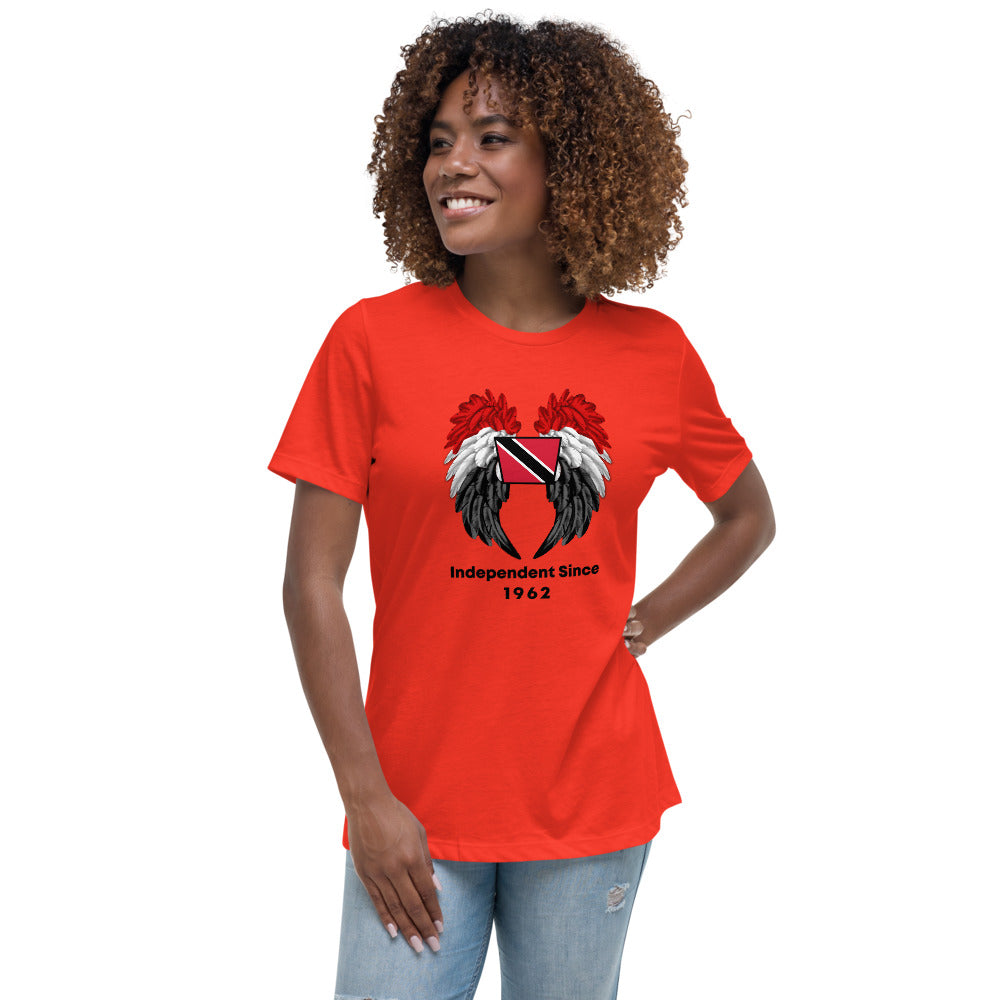 Trinidad Flag with Wings Women's Relaxed T-Shirt
