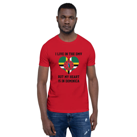 Dominica Heart in the DMV Unisex t-shirt
