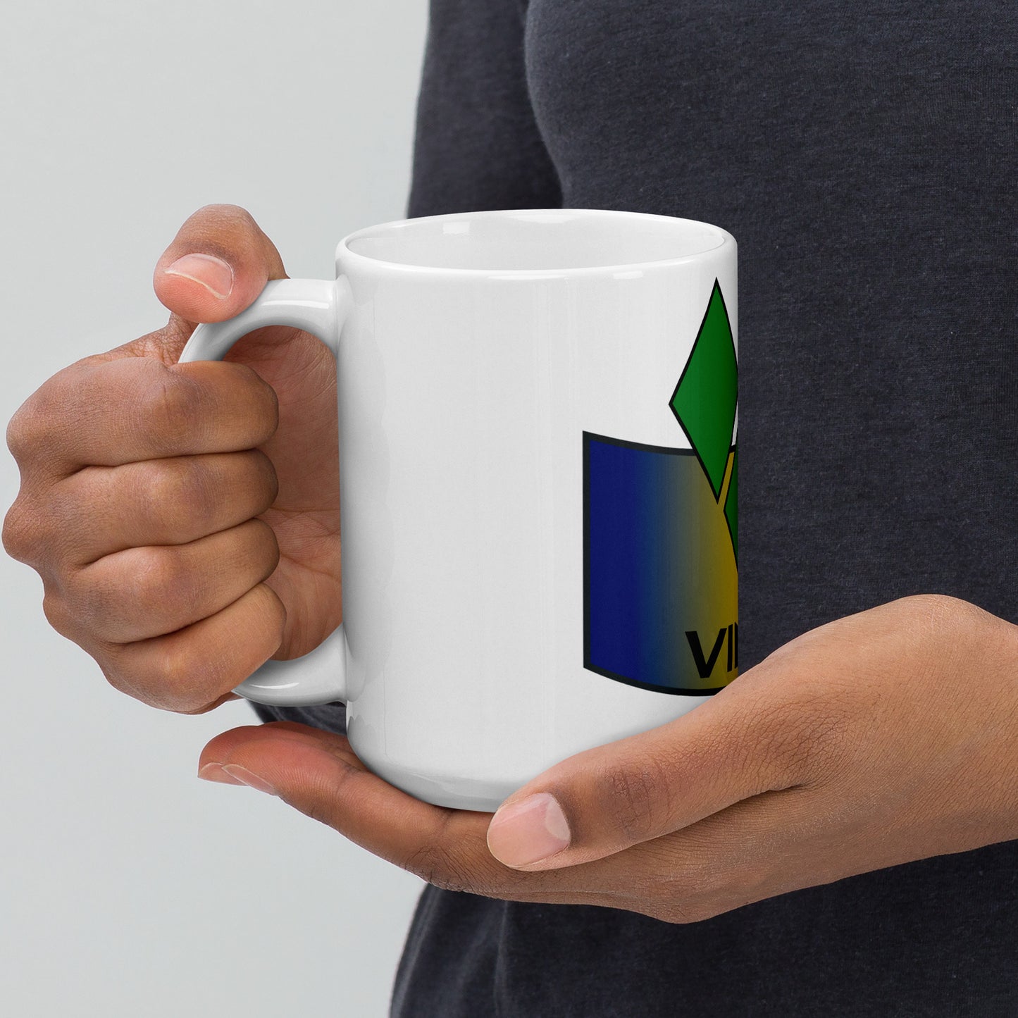 St Vincent White glossy mug