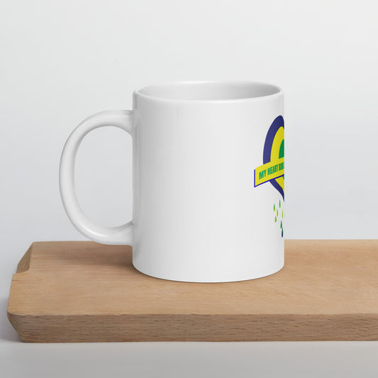 St Vincent White glossy mug