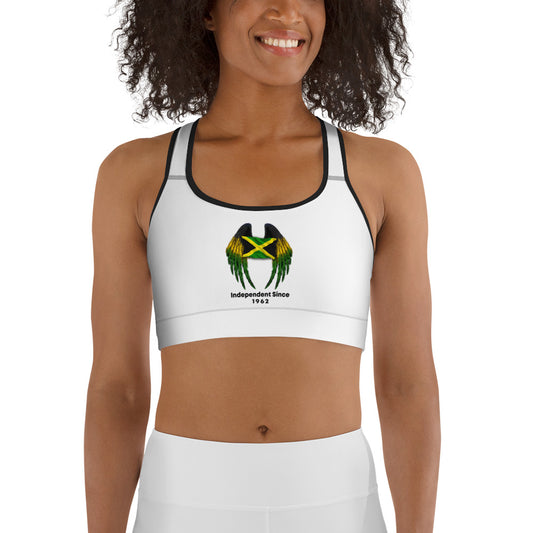 Jamaican Flag with Wings Sports bra