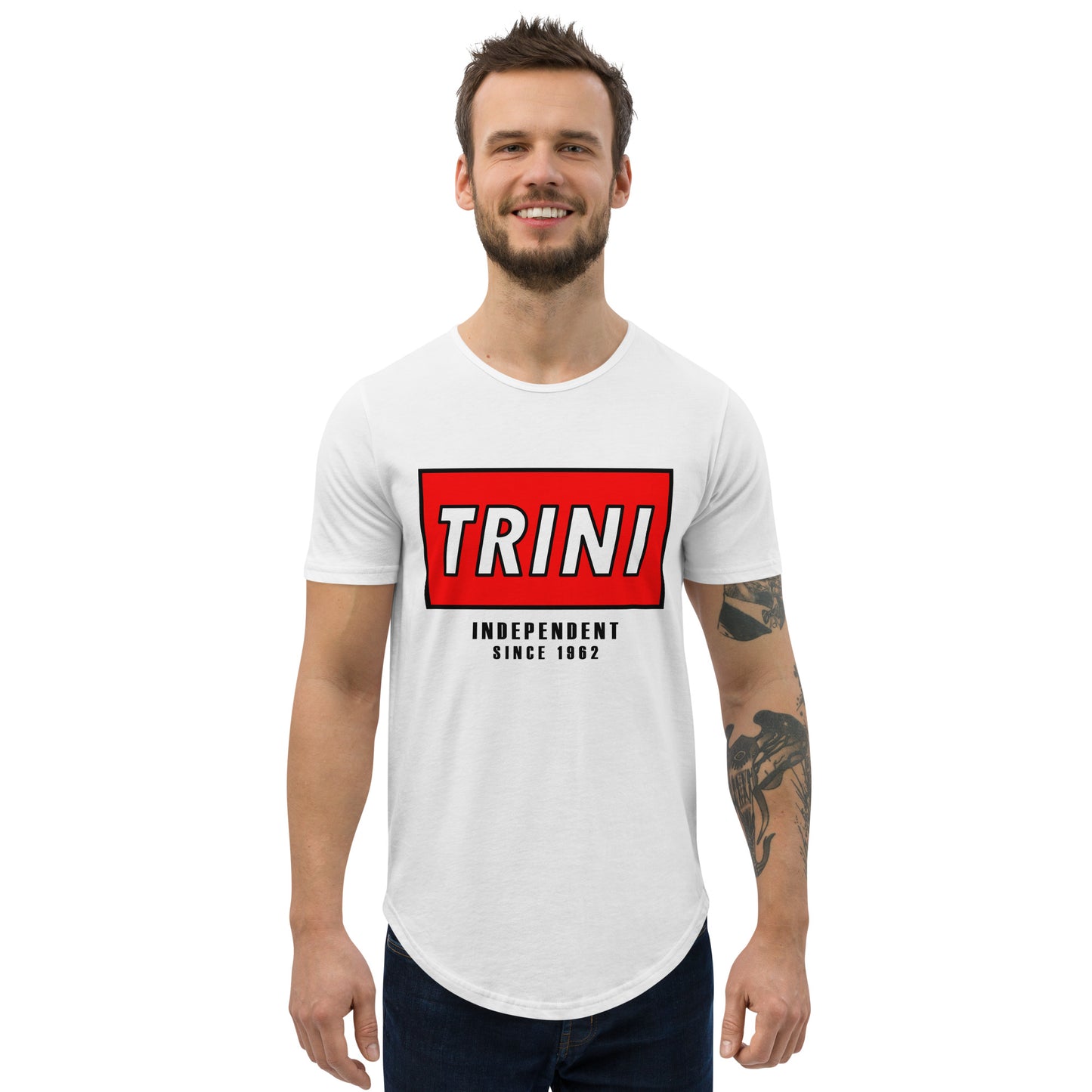 Trini Men's Curved Hem T-Shirt