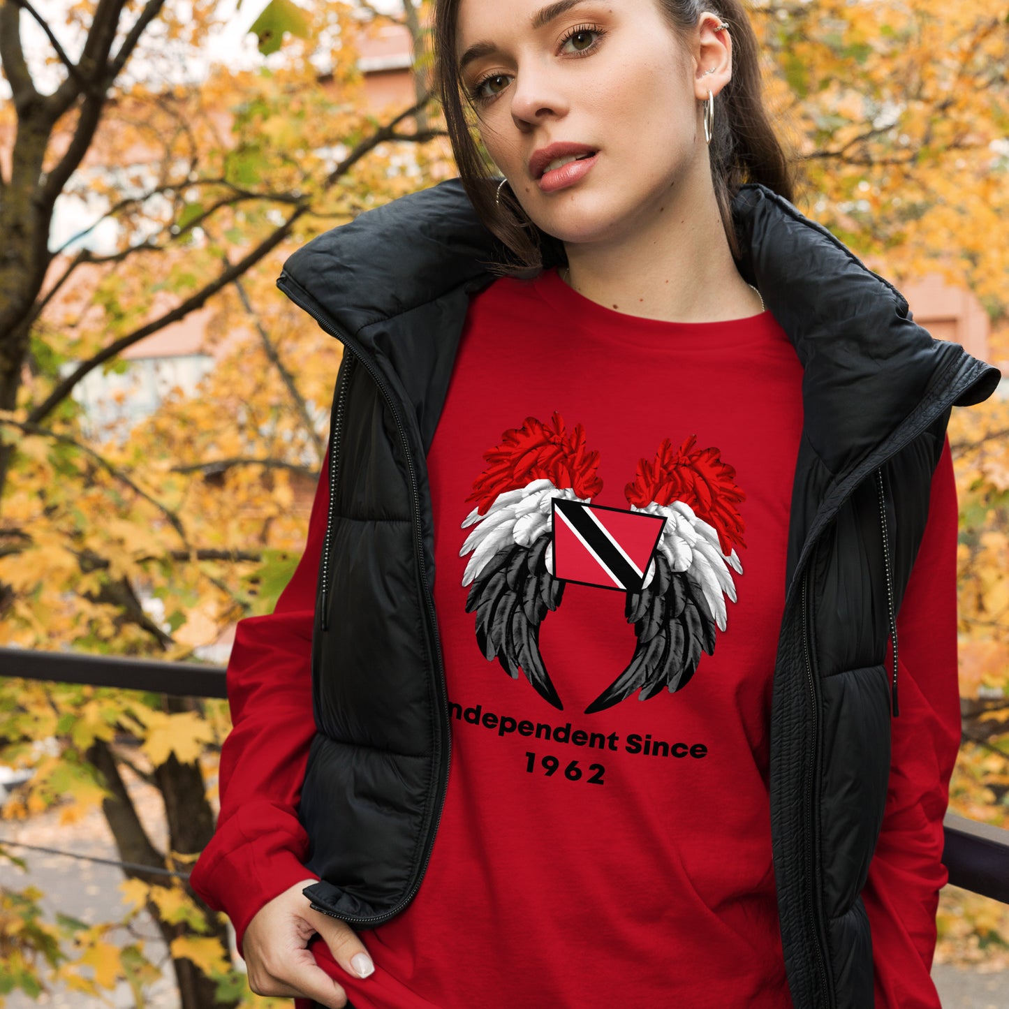 Trinidad Flag Long Sleeve Tee - Unisex