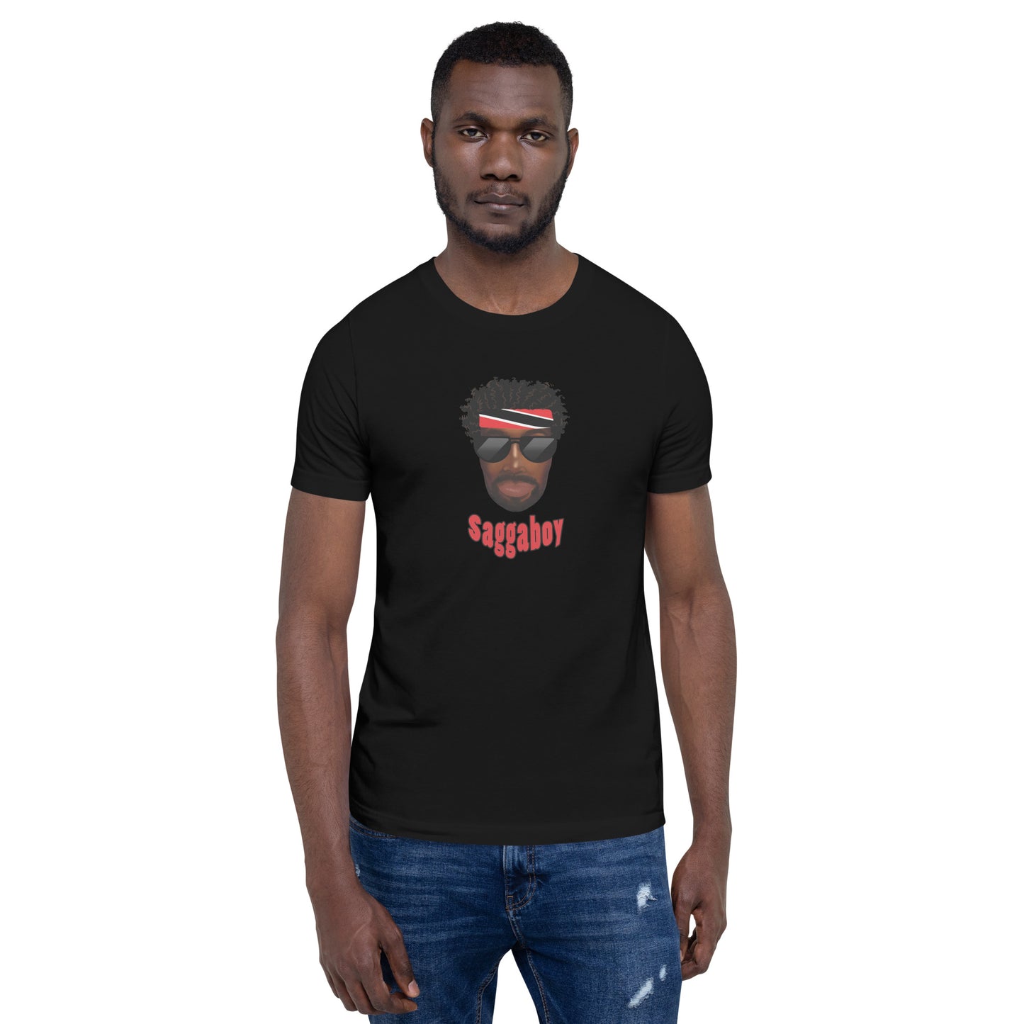 Trini Man Curly Hair Unisex t-shirt