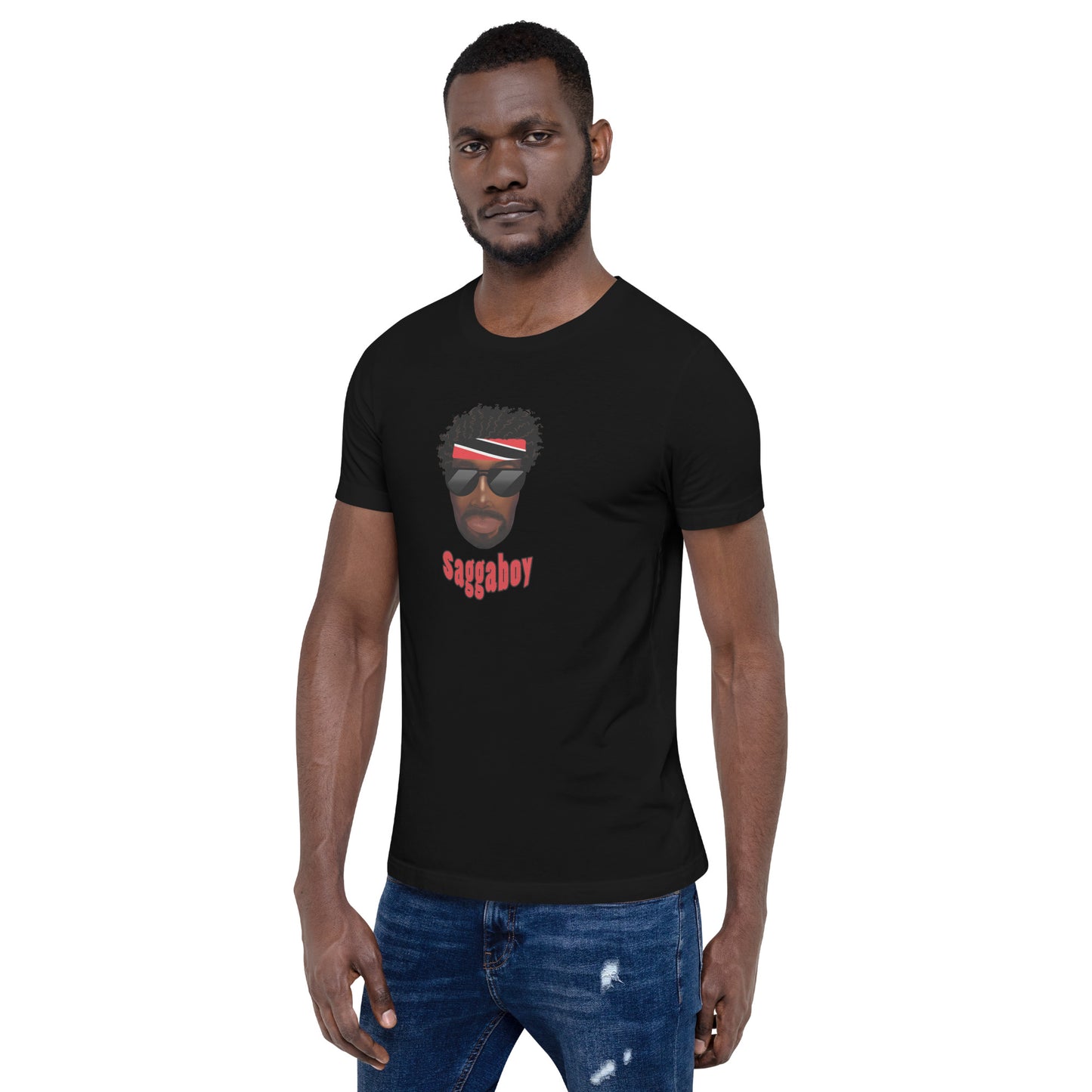 Trini Man Curly Hair Unisex t-shirt