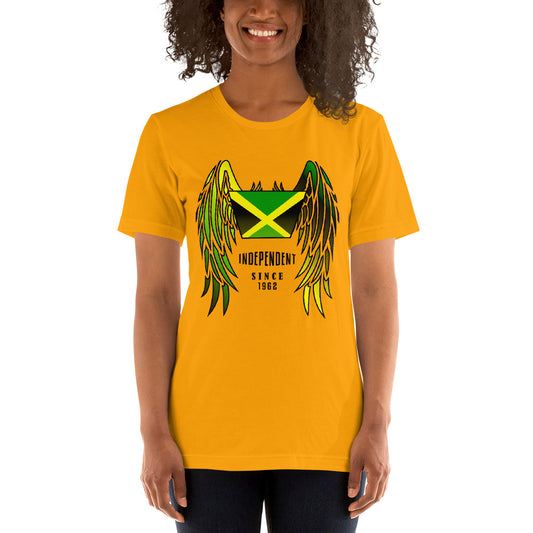 Jamaican Flag Wings Short-Sleeve Unisex T-Shirt
